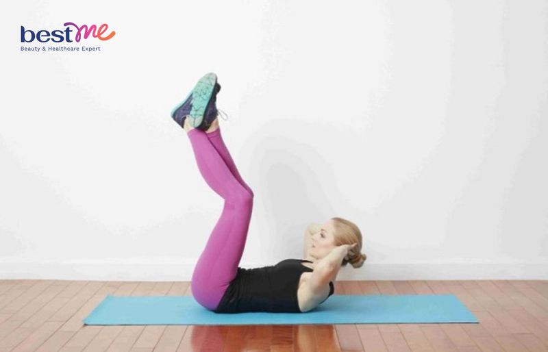 Vertical Leg Crunch – nâng chân dọc