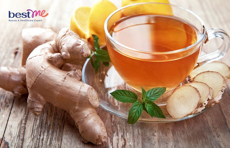 Trà gừng giảm mỡ bụng