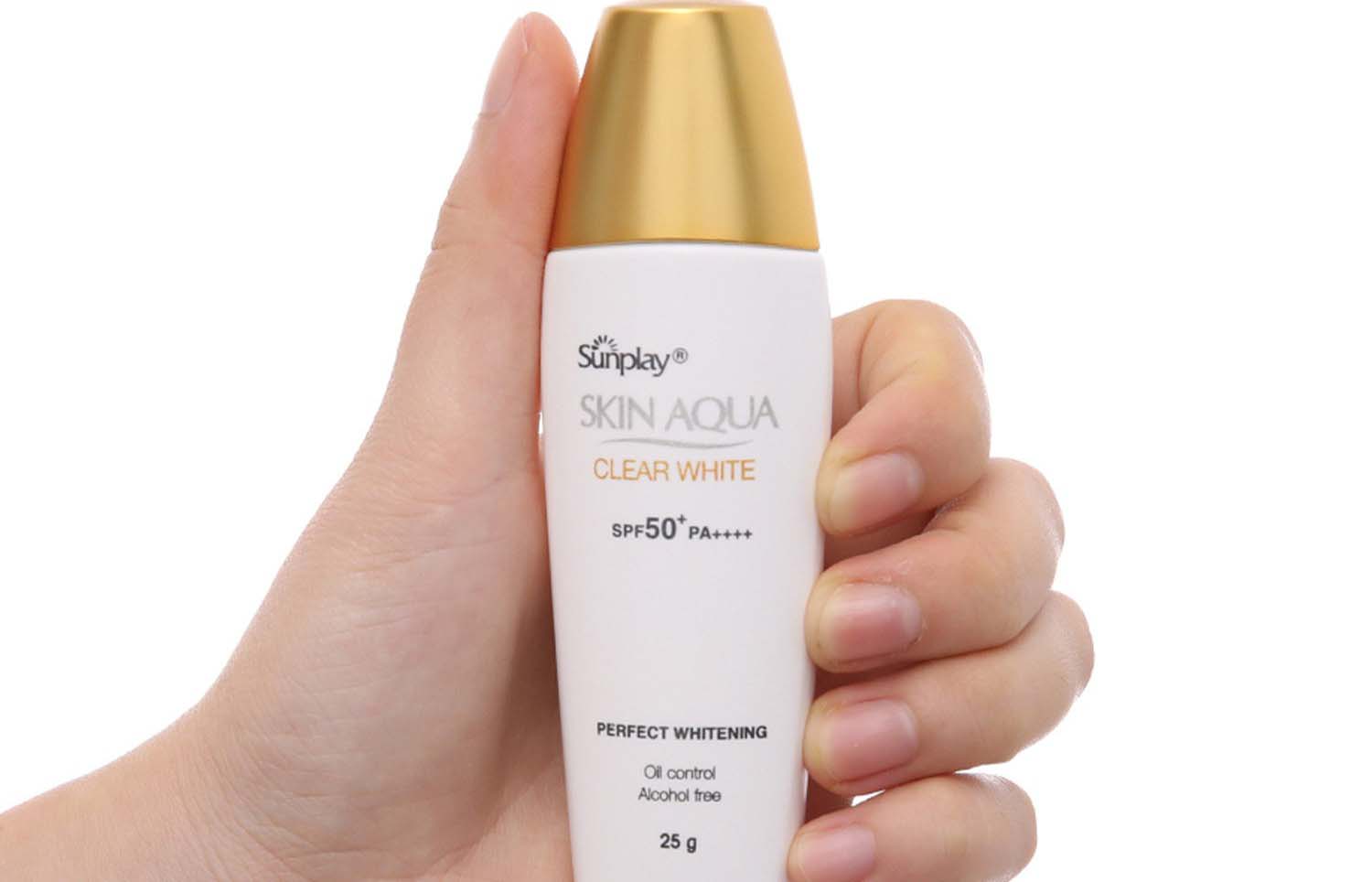 Kem chống nắng kiềm dầu dạng sữa Sunplay Skin Aqua Clear White