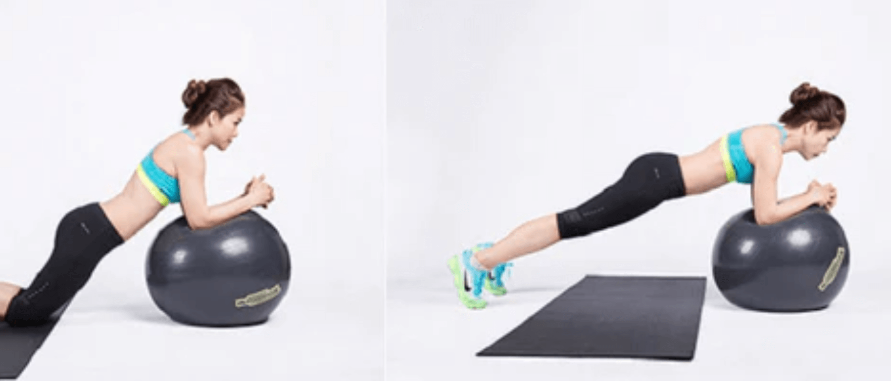 Tư thế plank với bóng