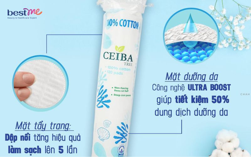 review-bong-tay-trang-ceiba-tree-100-cotton-1 Review bông tẩy trang Ceiba Tree 100% Cotton - 1