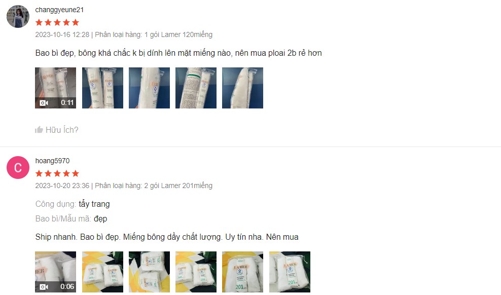 Bông tẩy trang Lamer của nước nào? Có những loại nào? - 1