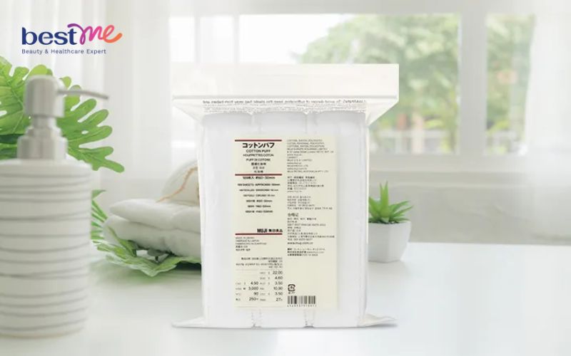 review-bong-tay-trang-muji-organic-180-mieng-cua-nhat-2023-2 Review bông tẩy trang Muji Organic 180 miếng của Nhật 2023 - 2