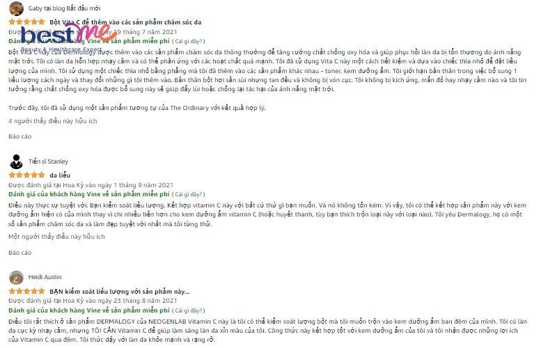 Review bột vitamin C Neogen Powder dưỡng sáng da mờ thâm