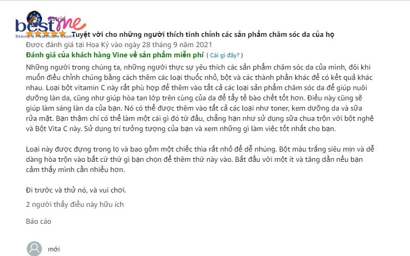 Review bột vitamin C Neogen Powder dưỡng sáng da mờ thâm