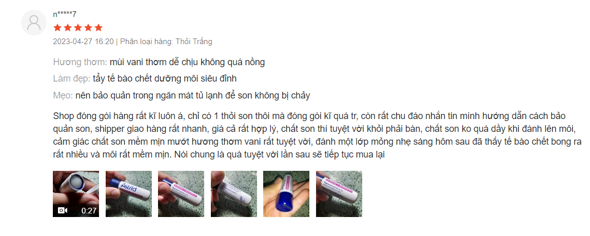 review-cac-loai-son-duong-moi-astrid-mo-huou-chinh-hang-gia-tot-8 Review các loại son dưỡng môi Astrid mỡ hươu chính hãng, giá tốt - 8