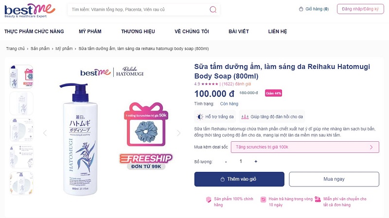 Review các loại sữa tắm dưỡng ẩm thơm lâu tốt nhất hiện nay - 14