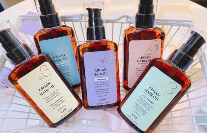 Dầu dưỡng tóc r3 Argan hair oil có tới 5 loại khác nhau