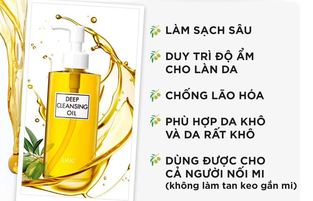 Công dụng của dòng sản phẩm DHC Deep Cleansing Oil 