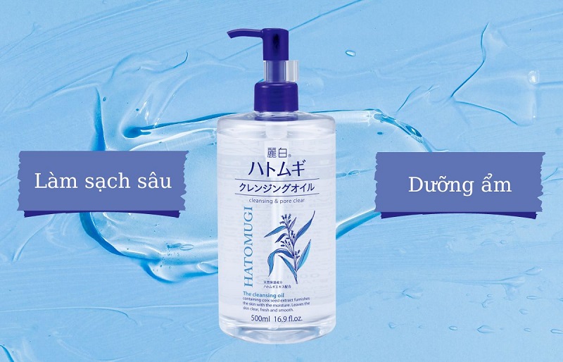 Dầu tẩy trang Hatomugi làm sạch sâu và dưỡng ẩm