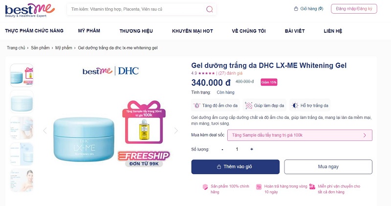 Mua ngay sản phẩm DHC LX-ME hính hãng tại Bestme