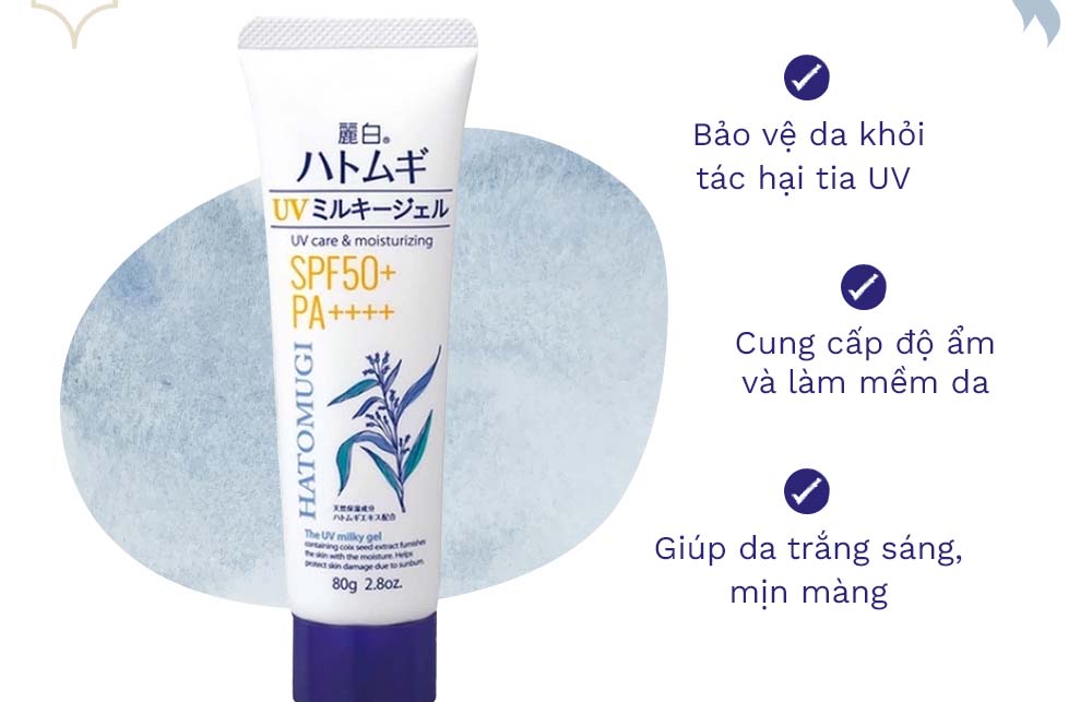 Công dụng chính của kem chống nắng Hatomugi SPF50+