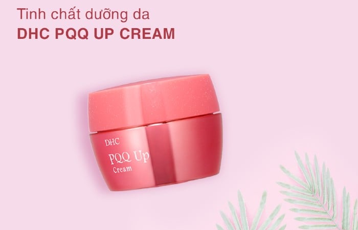 DHC PQQ Up Cream có chất kem đặc màu trắng, nên khi thoa, kem mang lại cảm giác mềm mịn và tan nhanh trên bề mặt da.