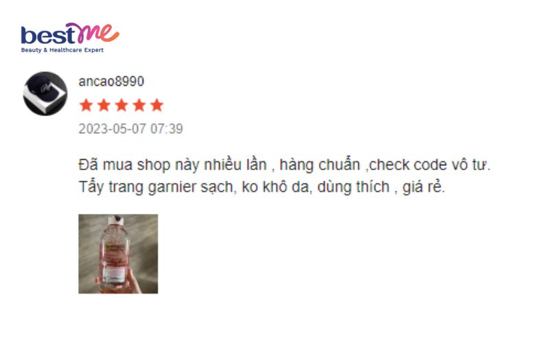 review-nuoc-tay-trang-garnier-hong-co-tot-khong-co-nen-mua-khong-5 Review nước tẩy trang Garnier hồng có tốt không? Có nên mua không? - 5