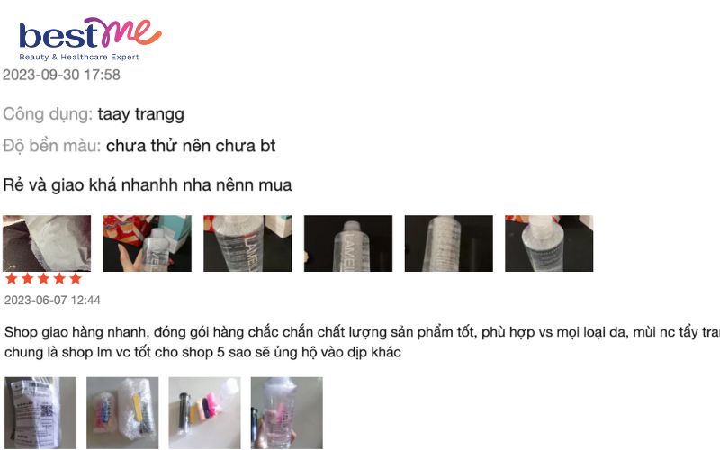 review-nuoc-tay-trang-lameila-noi-dia-trung-sach-sau-diu-nhe-8 Review nước tẩy trang Lameila nội địa Trung sạch sâu dịu nhẹ - 8