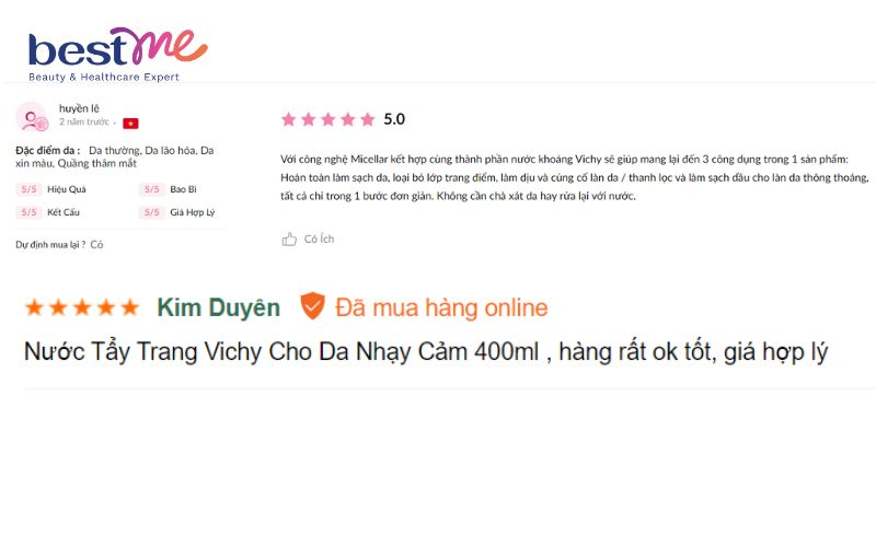 Review nước tẩy trang Vichy giàu khoáng chất làm sạch sâu và dịu da - 6