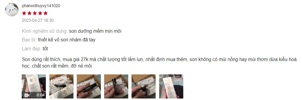 Review son dưỡng môi Cocoon dầu dừa Bến Tre chống khô môi - 10