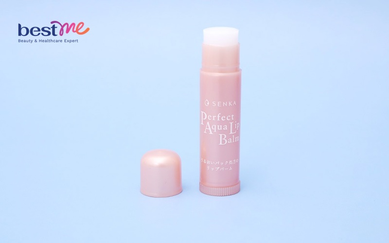 Review son dưỡng Senka Perfect Aqua Lip Balm cấp ẩm và làm hồng môi - 1