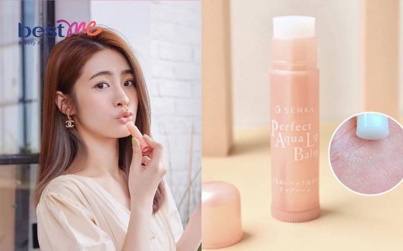 Review son dưỡng Senka Perfect Aqua Lip Balm cấp ẩm và làm hồng môi - 2