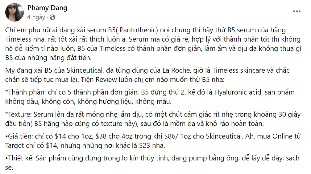 Tìm hiểu Serum phục hồi da Timeless Vitamin B5 có gì mà HOT thế? - 4