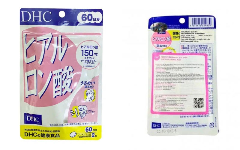 Viên uống cấp nước DHC Hyaluronic Acid sẽ được đóng trong các gói có dạng túi zip