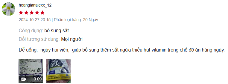 review-vien-uong-dhc-sat-nhat-ban-co-tot-khong-mua-o-dau-5 Review viên uống DHC sắt Nhật Bản có tốt không? Mua ở đâu? - 5