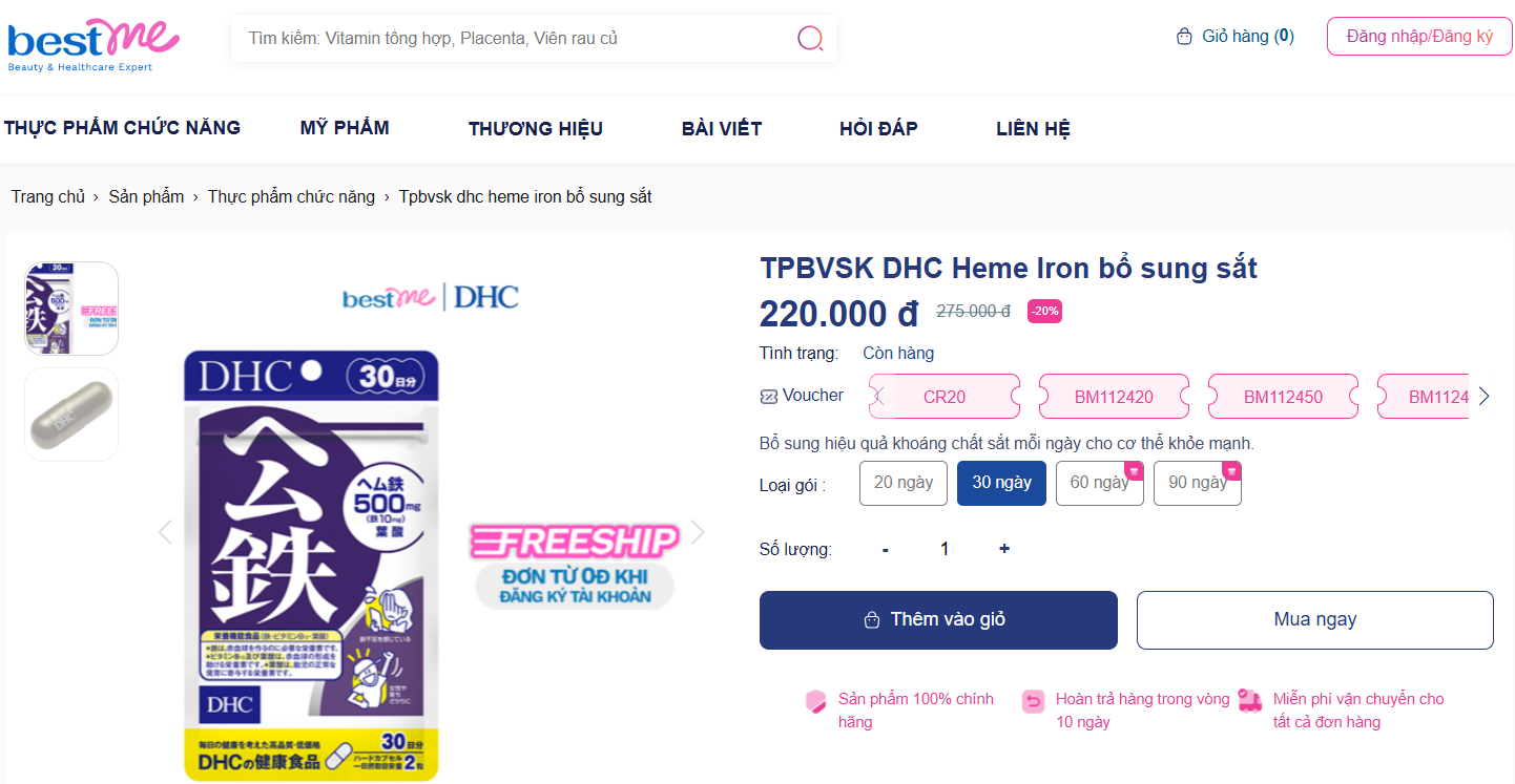 review-vien-uong-dhc-sat-nhat-ban-co-tot-khong-mua-o-dau-9 Review viên uống DHC sắt Nhật Bản có tốt không? Mua ở đâu? - 9