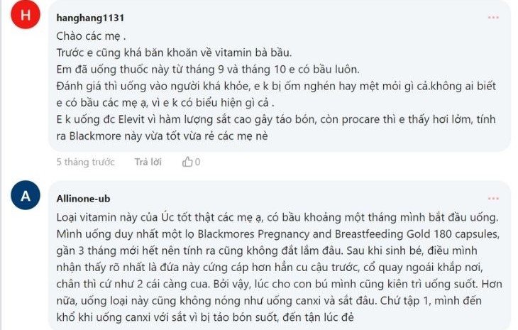 Review vitamin mẹ bầu Blackmores Pregnancy And Breast Feeding Gold - 5