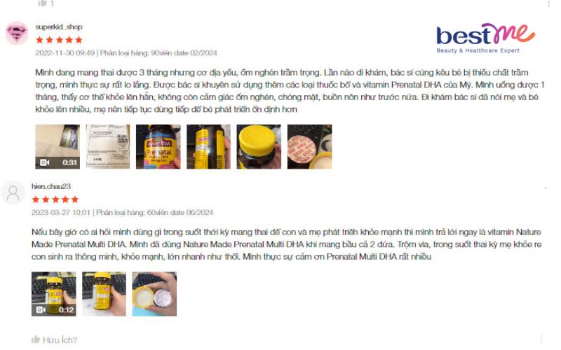 Review vitamin tổng hợp Nature Made Prenatal Multi + DHA cho bà bầu - 6