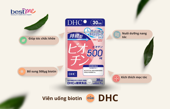 Viên uống biotin DHC Sustained Release Biotin