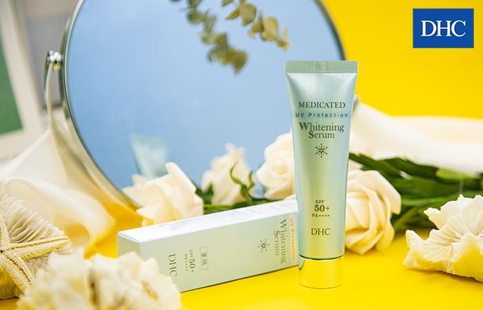Serum chống nắng làm trắng DHC UV Protection Whitening Serum không sử dụng chất hấp thụ tia cực tím