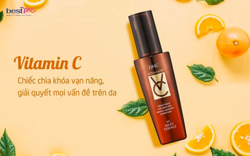 Tinh chất vitamin C trắng da mờ thâm DHC VC Milky Essence