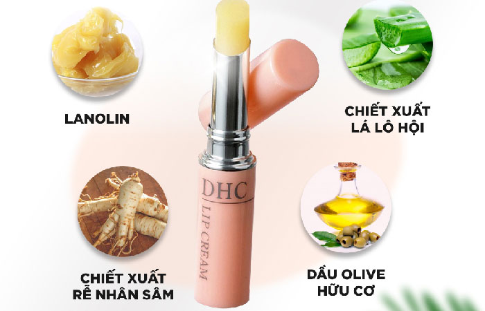 Thành phần của sản phẩm son dưỡng môi DHC Lip Cream