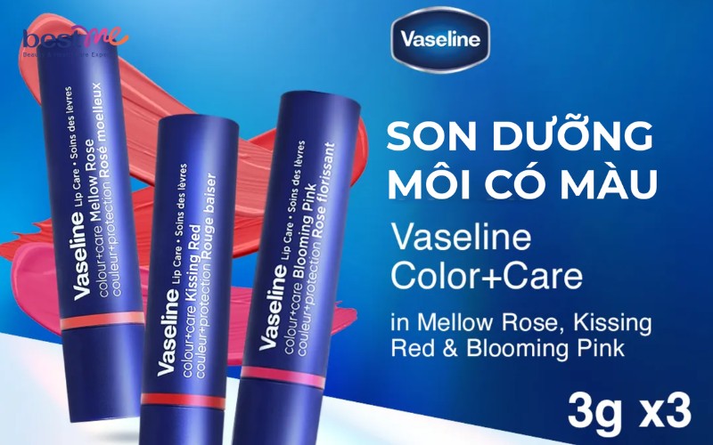 Son dưỡng trị thâm môi có màu Vaseline Lip Care Colour
