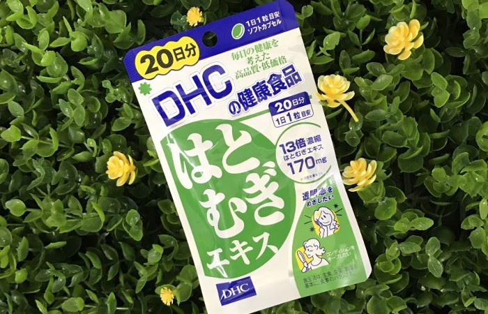 Sử dụng 1 viên uống trắng da DHC mỗi ngày giúp bổ sung cho cơ thể 170mg bột ý dĩ