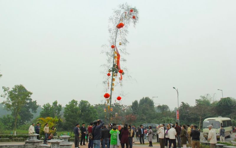 Sự tích cây nêu ngày Tết và cách dựng, trang trí đẹp nhất - 1