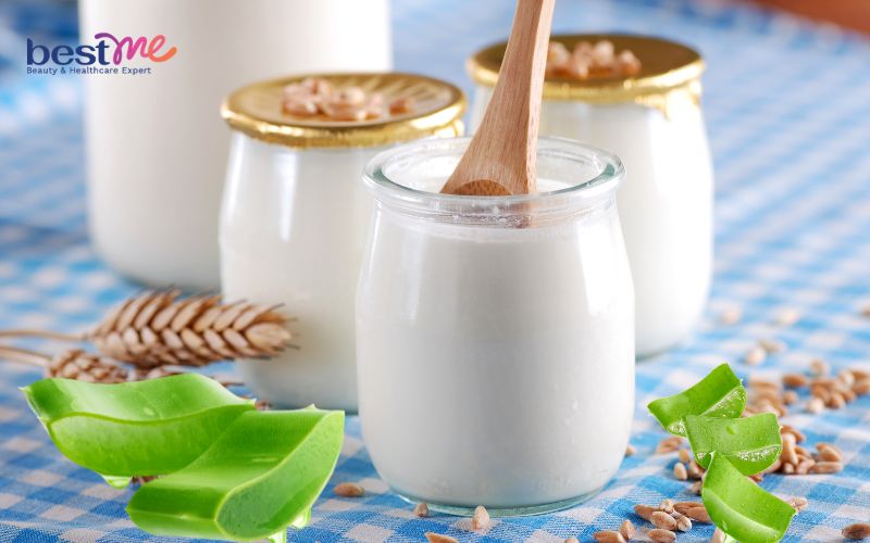 100gr tương đương với 1 hộp sữa chua nha đam chứa khoảng 89 calo