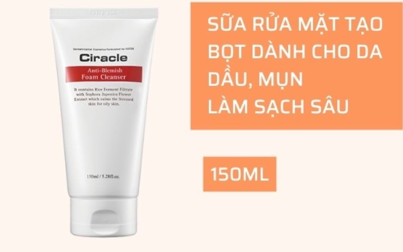 Ciracle Anti Blemish Foam Cleanser phù hợp cho làn da dầu và da mụn