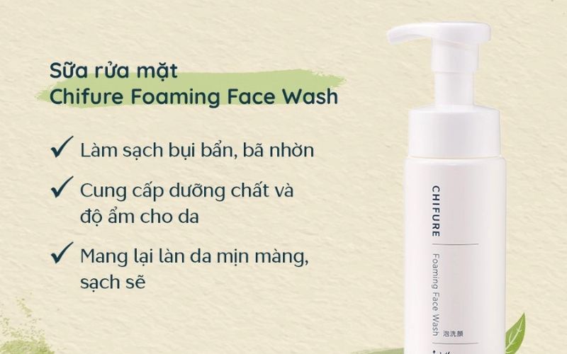Chifure Foaming Face Wash hiệu quả vượt trội trên làn da dầu