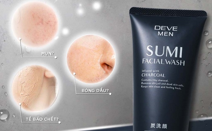Sữa rửa mặt của Nhật cho nam Deve Men Sumi Facial Wash