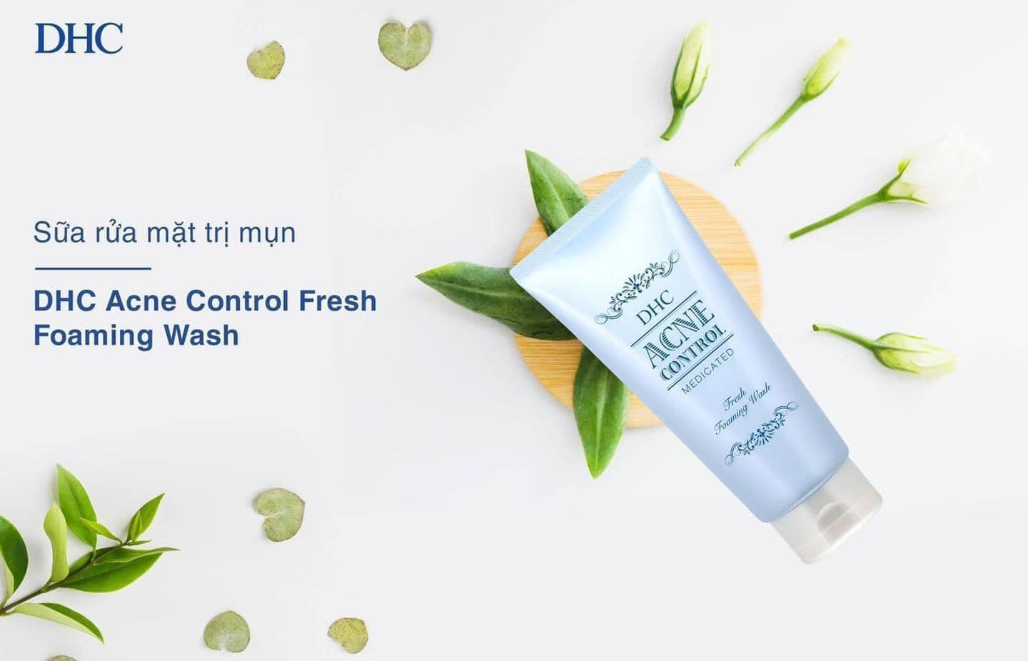 Sữa rửa mặt DHC Acne Control Fresh hỗ trợ điều trị mụn