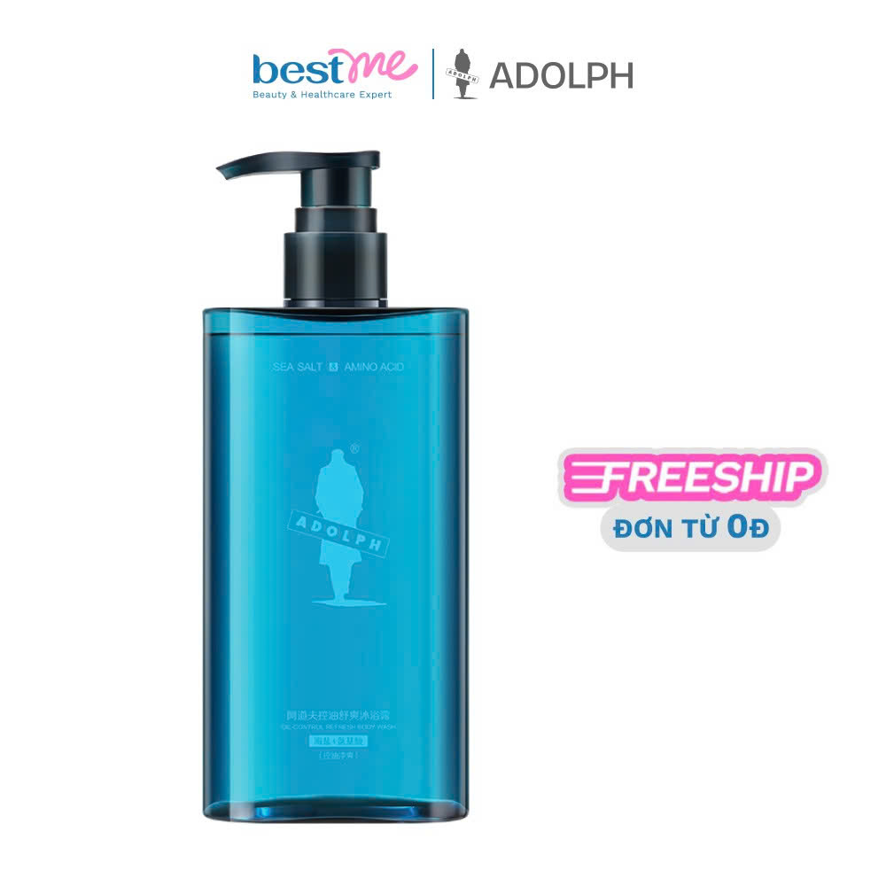 Sữa tắm kiềm dầu ADOLPH Sea Salt Amino Acid Body Wash (Oil Control & Refreshing) làm sạch và dưỡng ẩm da body