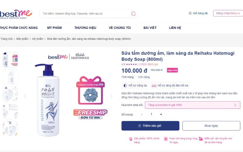 Mua sản phẩm chính hãng tại Bestme