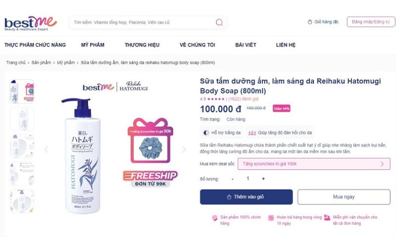 TOP sữa tắm trắng da cho nam an toàn giá tốt cho mọi loại da - 11