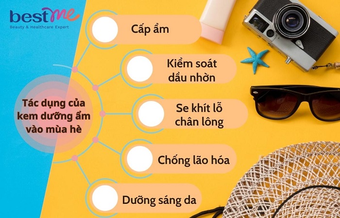 Tác dụng của kem dưỡng ẩm trong ngày hè