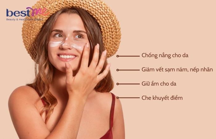 Sử dụng kem chống nắng trang điểm cho làn da