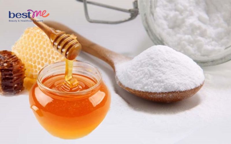 Mật ong và baking soda làm trắng da
