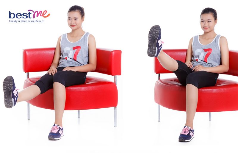 Nâng chân với ghế