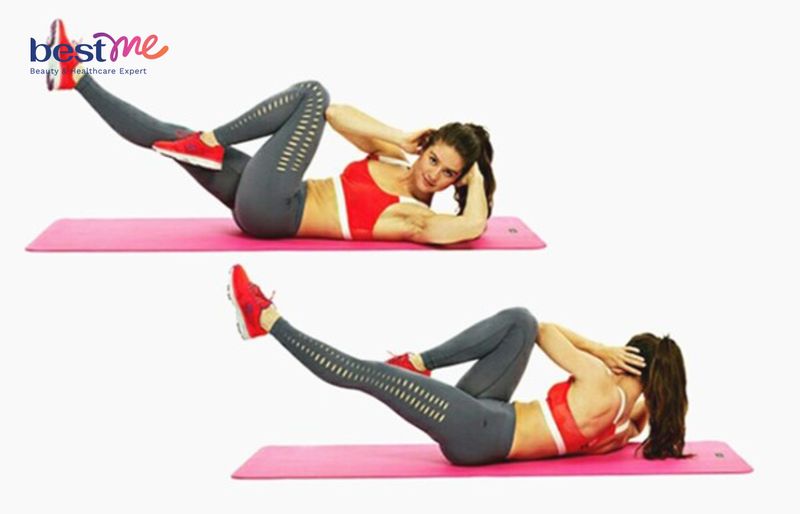 Tư thế gập bụng chéo