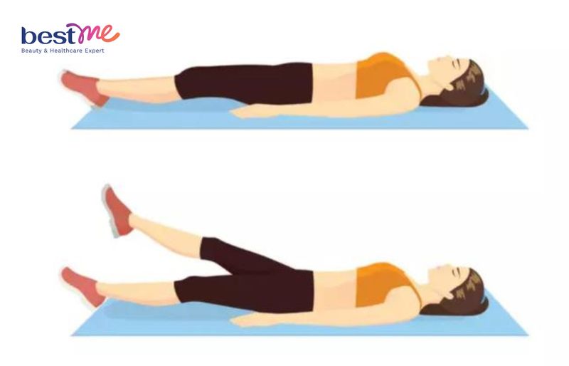 Bài tập nằm đá chân cắt kéo